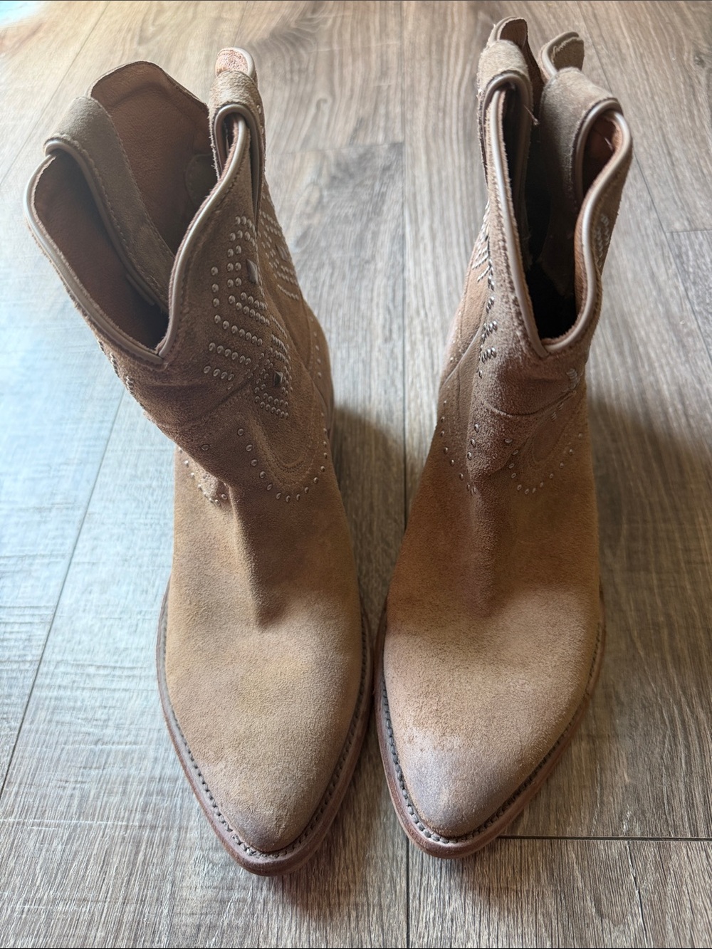 FRYE Billy Stud Suede Short boots - Picture 3 of 8